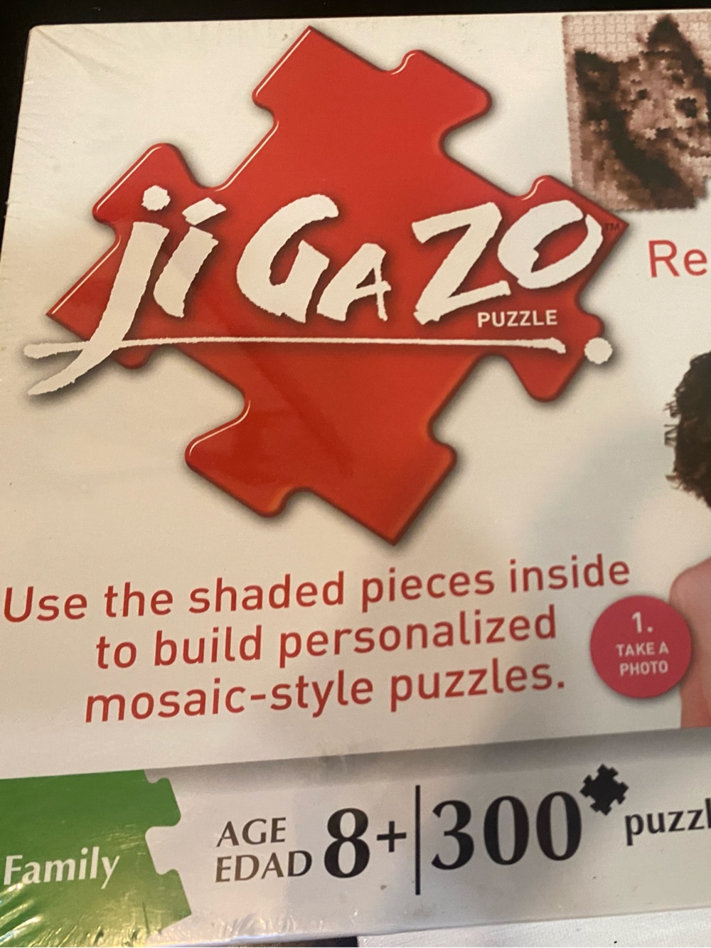 Self personalized mosaic style pictures puzzle nwt